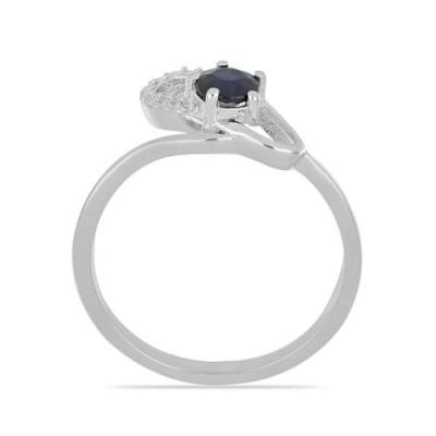 BUY BLUE SAPPHIRE GEMSTONE CLASSIC RING IN 925 SILVER